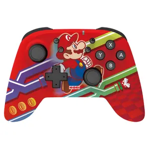 Hori Wireless HORIPAD Super Mario Gamepad for Nintendo Switch Bluetooth Multicolour with 15-Hour Battery Life