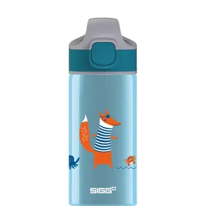 Water bottle Sigg Miracle Fox Daily usage 400 ml aluminium, blue, 180 mm height
