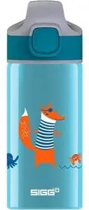 Water bottle Sigg Miracle Fox Daily usage 400 ml aluminium, blue, 180 mm height