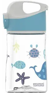 Reusable water bottle Sigg Miracle Ocean Friend 350 ml Tritan — Blue/Grey/Transparent, 155 mm height, 7 cm diameter