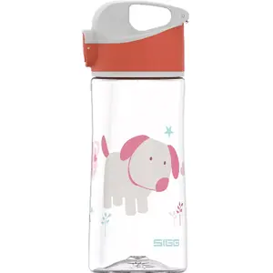 Water bottle Sigg Miracle Puppy Friend 450 ml Tritan — Orange/Transparent/White, 193 mm height, 7 cm diameter