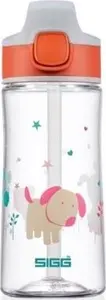 Water bottle Sigg Miracle Puppy Friend 450 ml Tritan — Orange/Transparent/White, 193 mm height, 7 cm diameter