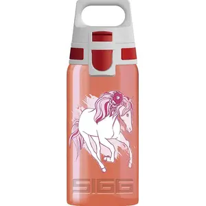 Water bottle Sigg VIVA ONE Horse Club 500 ml, polypropylene (PP), orange/white, 212 mm height