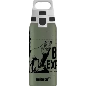 Бутылка для воды Sigg WMB ONE Brave Mountain Lion — алюминий 600 мл, зелёная, высота 225 мм