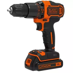 Pistol Grip Drill Black & Decker BDCHD18S1KA 1400 RPM, 1 cm Chuck