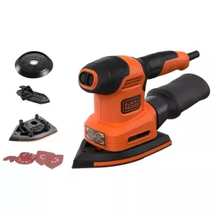 Орбитальная шлифмашина Black & Decker BEW200 200 Вт, диск 12,5 см, 12 000 об/мин, подошва 100x165 мм