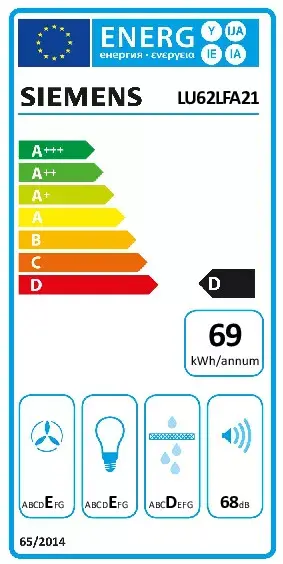 Встраиваемая вытяжка Siemens iQ100 LU62LFA21 Photo 2