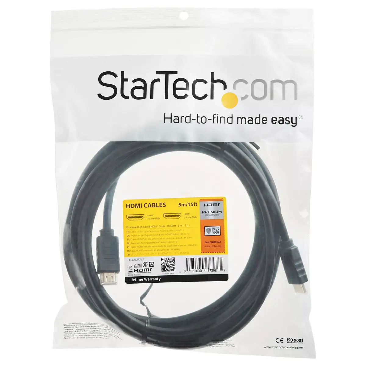 HDMI кабель StarTech.com 15ft Премиум сертифицированный HDMI 2.0 Photo 3