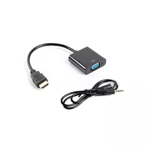 Video cable adapter LANBERG AD-0017-BK 0.2 m VGA (male) to HDMI A (female) 1920x1200 1080p, black
