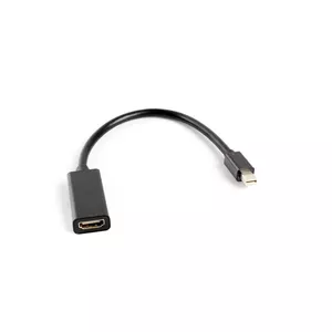 Lanberg AD-0005-BK video kabeļu aksesuārs 0,2 m Mini DisplayPort HDMI Type A (Standard) Melns