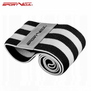 SportVida Fitness & Crossfit Hip Band Rubber for develop buttock & lower muscle 40*7,6cm Black