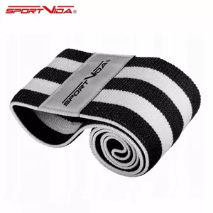 SportVida Fitness & Crossfit Hip Band Rubber for buttock & lower muscle 40*7,6cm Black