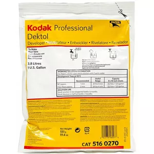 Papīra attīstītājs Kodak Professional Dektol pulveris 3,8 l — tumšās telpas ķīmija melnbaltai fotopapīrai