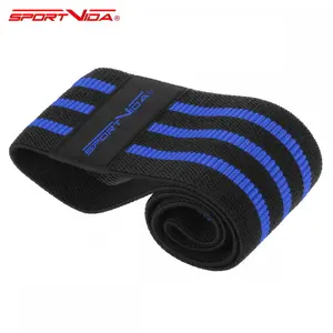 Pretestības lenta SportVida SV-HK0263 — augsta pretestība, auduma-rubera 36×8 cm, zils