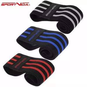 SportVida Fitness & Crossfit High Resistance Band Fabric Rubber set (3pcs) 32-36-40*8cm Multi-Color