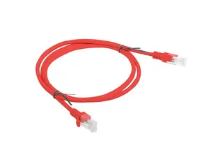 Network patch cable LANBERG Cat5e U/UTP RJ-45–RJ-45, 1 m, red
