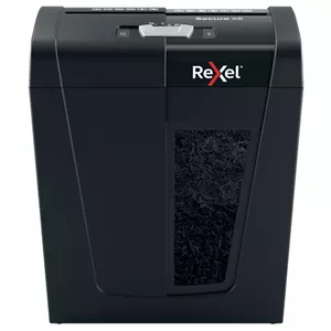 Шредер для бумаги REXEL Secure X8 — перекрёстная резка P-4 4x40 мм, 8 листов, корзина 14 л, чёрный