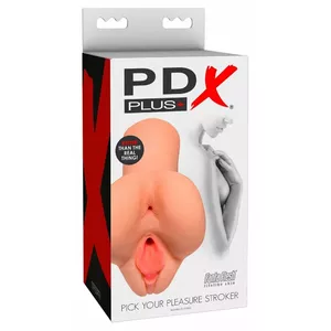 Мастурбатор Pipedream Silicone Black — двойной канал Fanta Flesh, длина 16,5 см, глубина вставки 12,7 см, TPR, 544 г