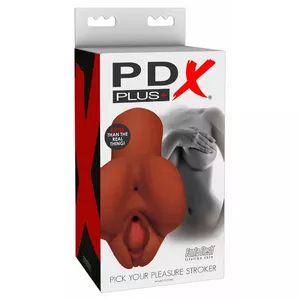 Мастурбатор Pipedream Silicone Black, двойной канал Fanta Flesh TPR, длина 16,5 см, глубина 12,7 см