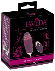 Vibrējoša rotējoša ola Javida Rotating Love Ball — uzlādējama silikona rotējoša rota, 9 cm × Ø 3,4 cm, USB, ūdensizturīga