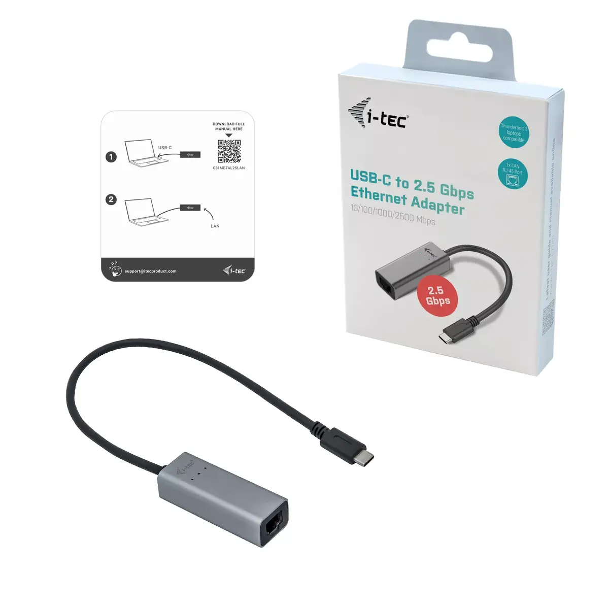 Адаптер Ethernet i-tec Metal USB-C 2.5Gbps Photo 4