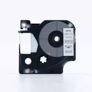 Этикеточная лента совместимая с Dymo S0720530 (D1 45013) 12 мм x 7 м, черный текст на белом фоне