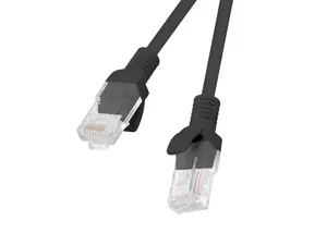 Networking cable LANBERG PCU6-10CC-0100-BK RJ-45 Cat6 1 m Black U/UTP