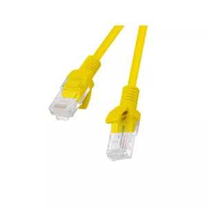 Network patch cable LANBERG Cat6 U/UTP, RJ-45–RJ-45, 0.25 m, yellow