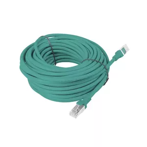 Network cable LANBERG Cat6 U/UTP green 15 m with RJ-45 connectors