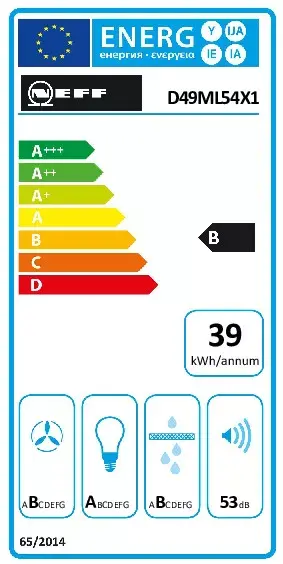 Встраиваемая вытяжка Neff D49ML54X1 Photo 2