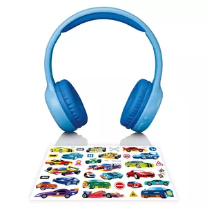 Lenco HPB-110 Kids Kopfhörer BT blau 85DB Limite akku stickers Гарнитура Проводной и беспроводной Оголовье Микро-USB Bluetooth Синий