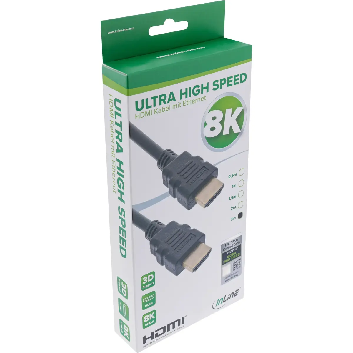 InLine Сертифицированный кабель Ultra High Speed HDMI 1м Photo 7