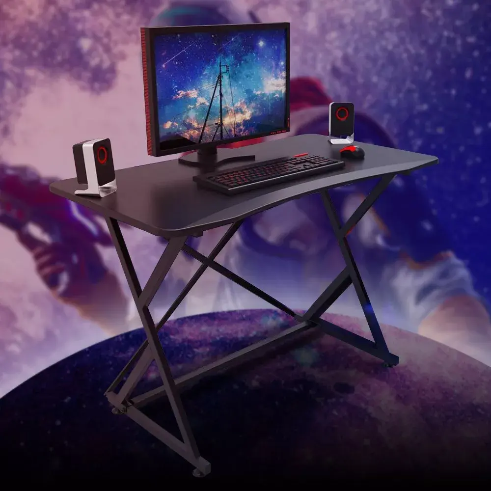 Spēļu galds Techly ar leņķa ergonomisko malu melns Photo 6