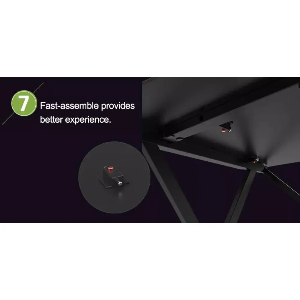 Spēļu galds Techly ar leņķa ergonomisko malu melns Photo 13