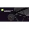 Spēļu galds Techly ar leņķa ergonomisko malu melns Photo 13