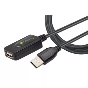 USB cable Techly IUSB-REP20TY USB 2.0 5 m Black