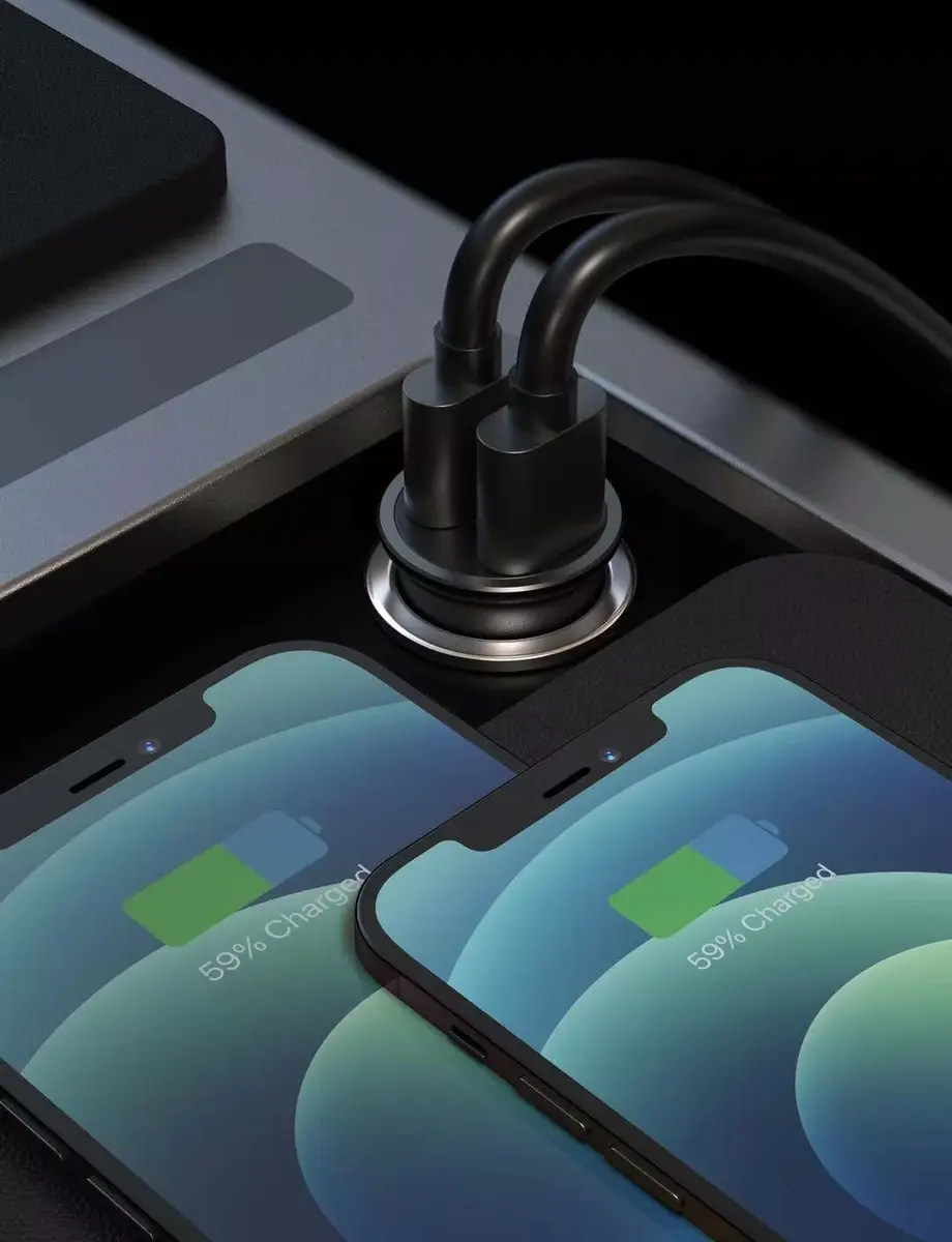 Автозарядное SWISSTEN Metal USB-C PD + QC3.0 36W Photo 3