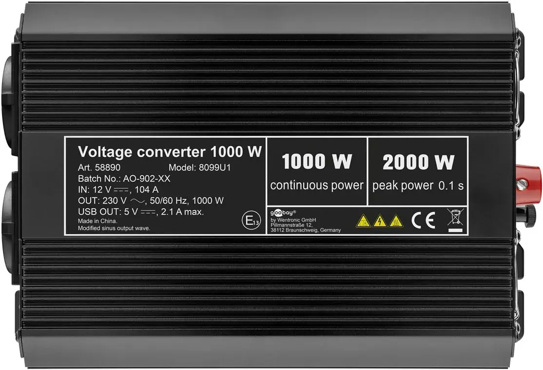Электрический преобразователь Goobay 58890 Photo 5