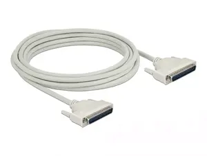 Serial cable DELOCK 86881, D‑Sub 37‑pin to D‑Sub 37‑pin, beige, 5 m