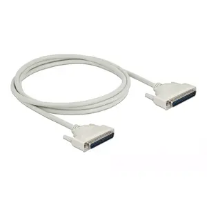Serial cable DELOCK 86879, D-Sub 37 pin to D-Sub 37 pin, beige, 2 m
