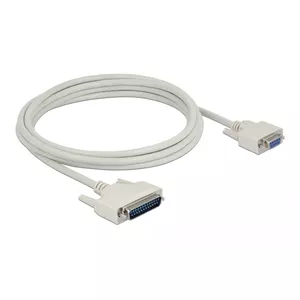 DeLOCK 85525 Serial Cable D-Sub 25-pin Male to D-Sub 9-pin Female 3 m Beige