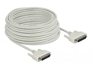 Serial cable DELOCK 84539, D‑Sub 25‑pin to D‑Sub 25‑pin, beige, 20 m
