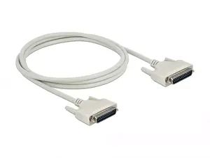 Serial cable DELOCK 84231, D-Sub 25 Pin to D-Sub 25 Pin, beige, 2 m