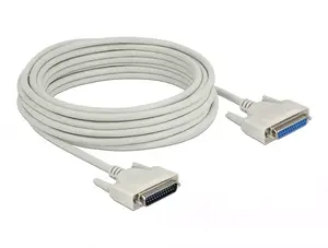Serial cable DELOCK 83678, D-Sub 25-pin to D-Sub 25-pin, beige, 10 m