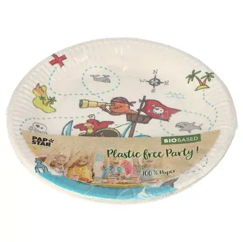 Papstar disposable round cardboard plate 88581 — 23 cm Photo 2