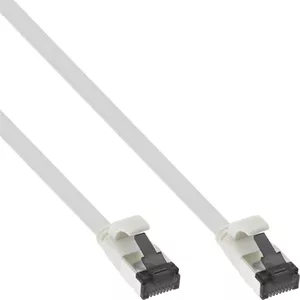 Патч-кабель InLine плоский U/FTP Cat.8.1 TPE безгалогенный белый 7.5м