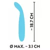 Вибратор Cuties Silicone Blue — маленький USB‑заряжаемый Photo 8