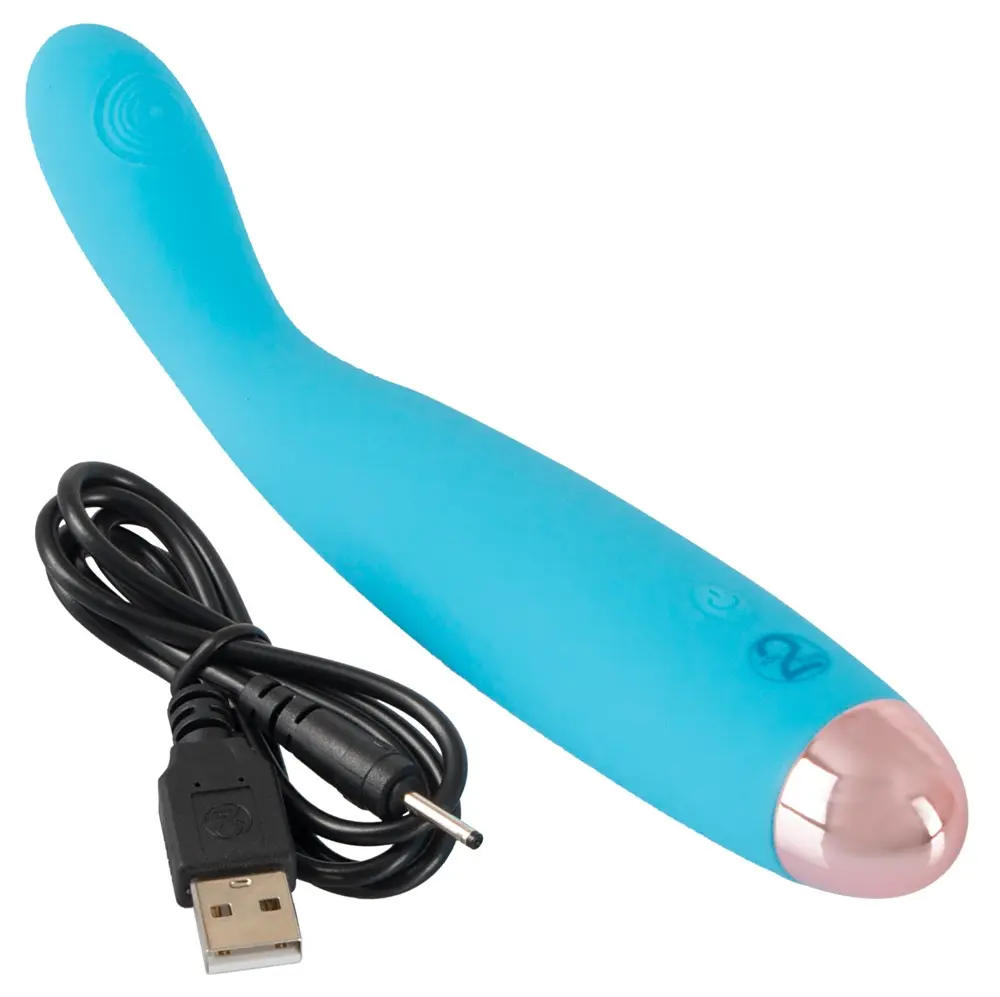 Vibrator Cuties Silicone Blue — small USB rechargeable Photo 7