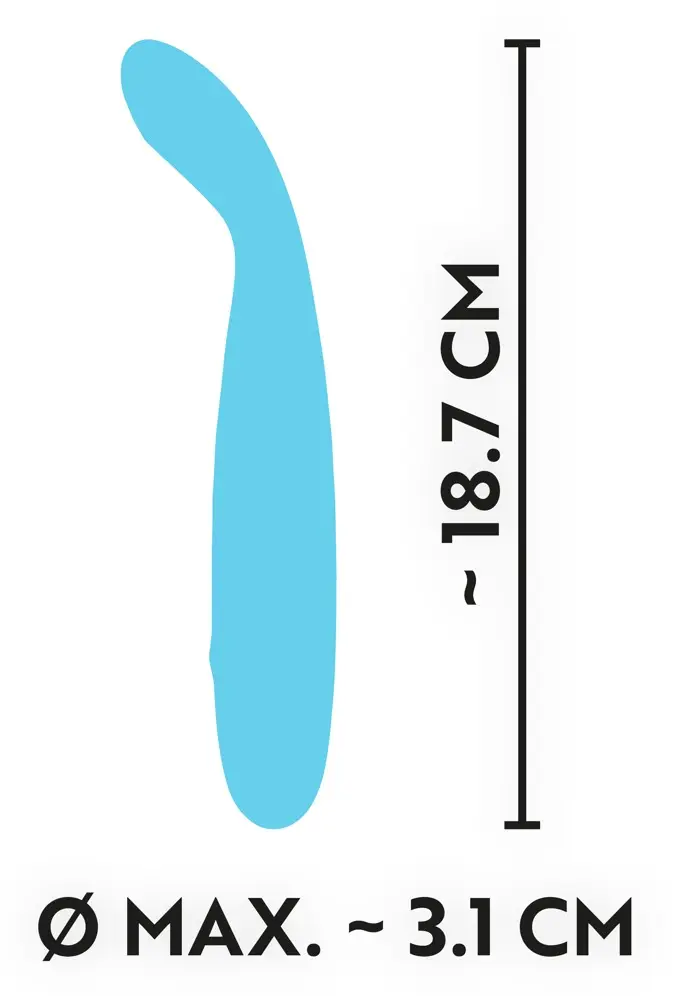 Vibrator Cuties Silicone Blue — small USB rechargeable Photo 8