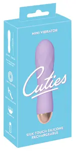 Мини-вибратор Cuties силиконовый фиолетовый — перезаряжаемый, водонепроницаемый, 12,5 см, вводимая длина 8 см, Ø 2,3–3 см
